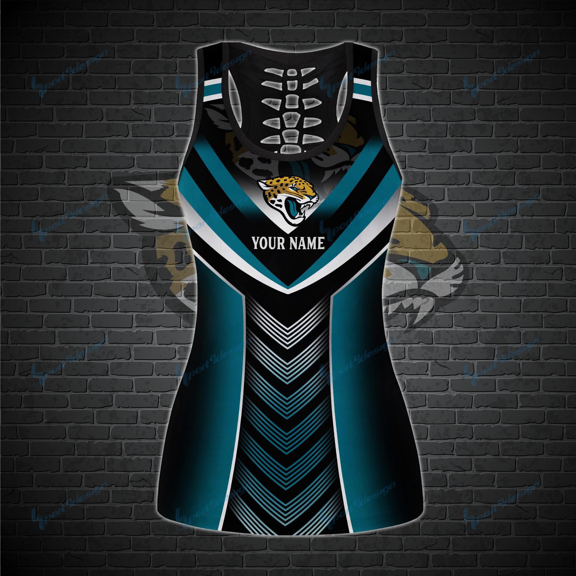 Jacksonville Jaguars Personalized Leggings And Tank Top BG14