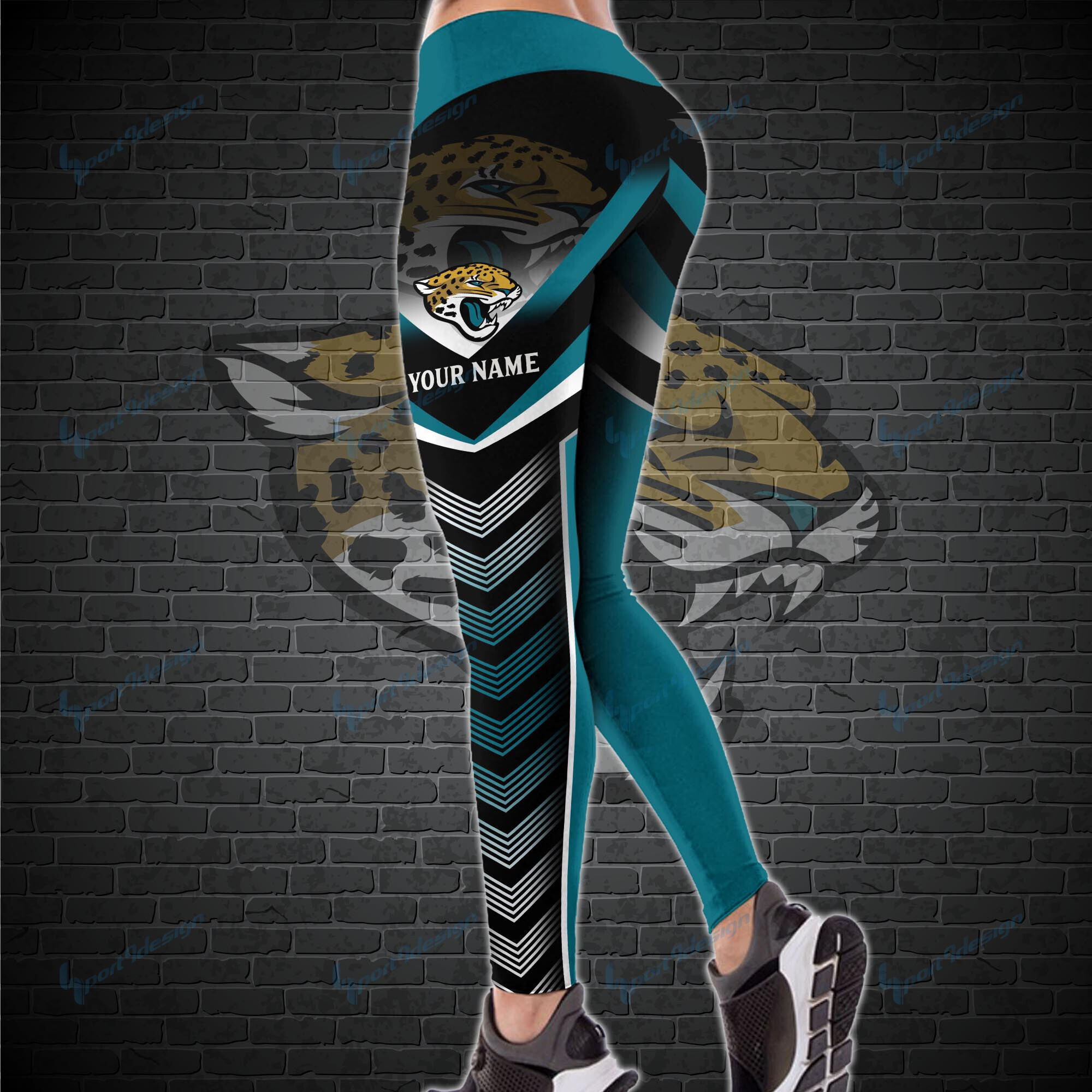 Jacksonville Jaguars Personalized Leggings And Tank Top BG14