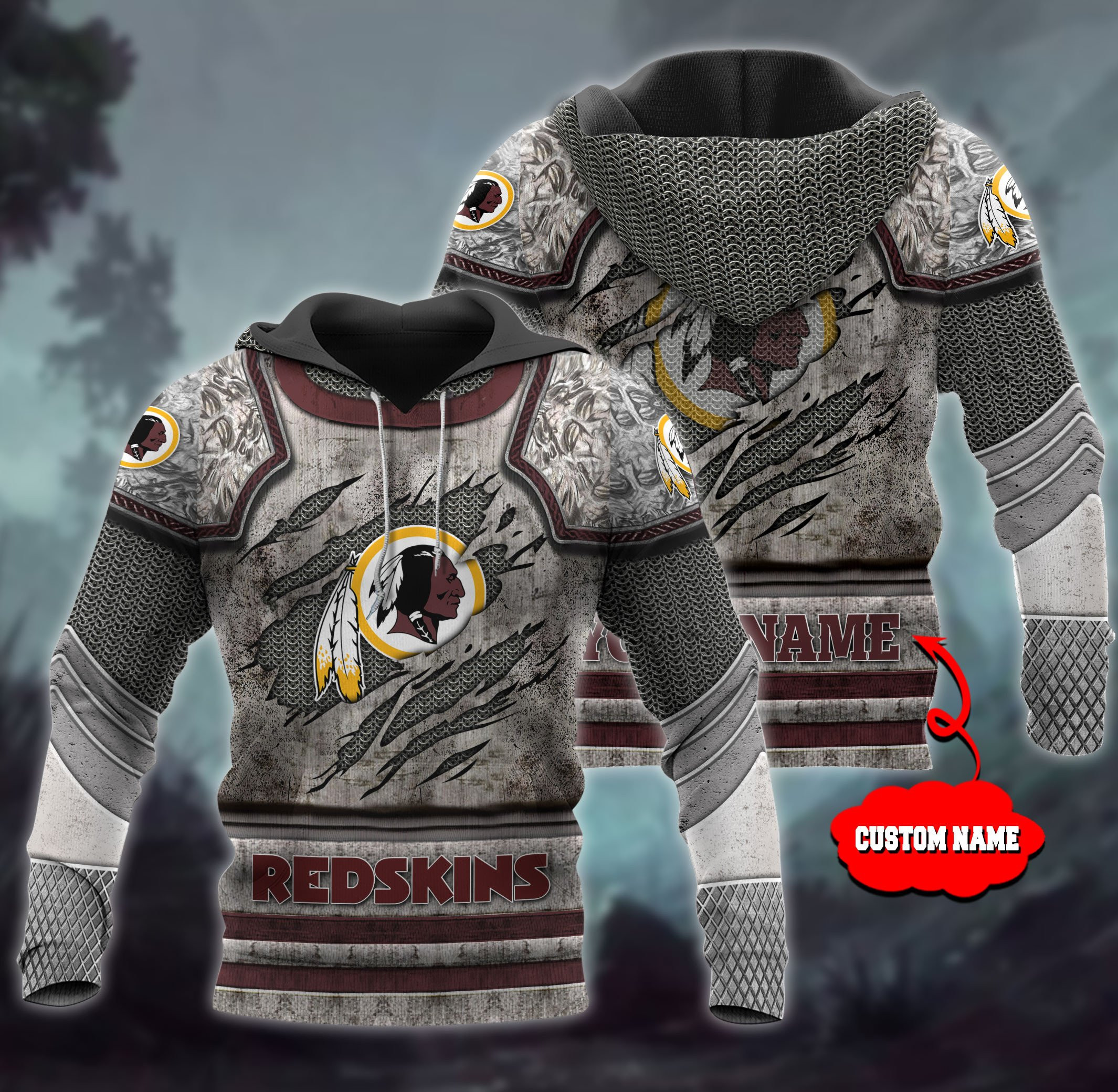 Washington Redskins Personalized All Over Printed 601