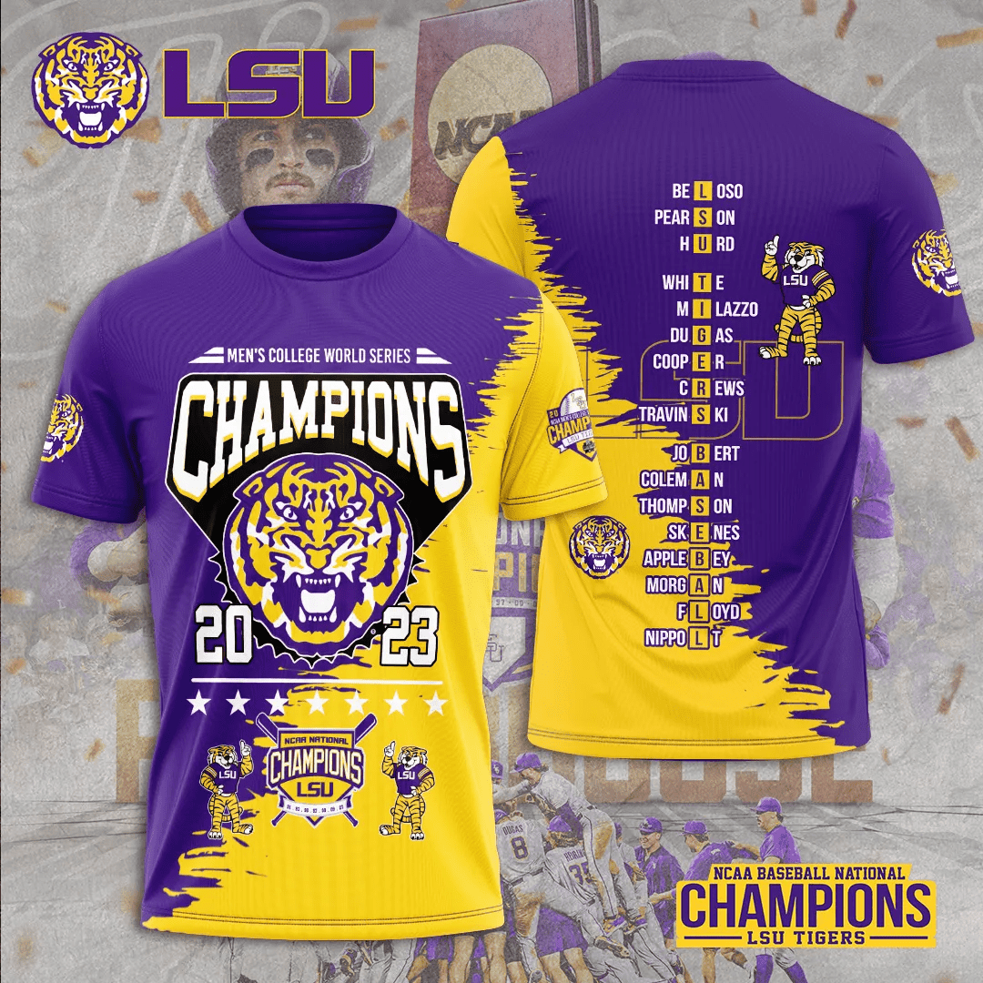 LSU Tigers Baseball 3D Apparels – TANTN1245