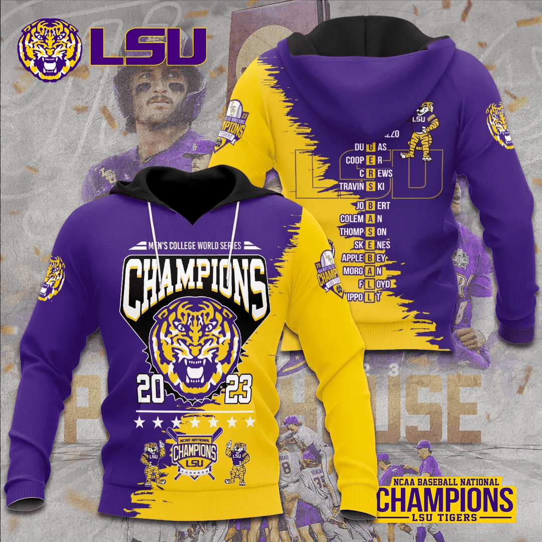 LSU Tigers Baseball 3D Apparels – TANTN1245
