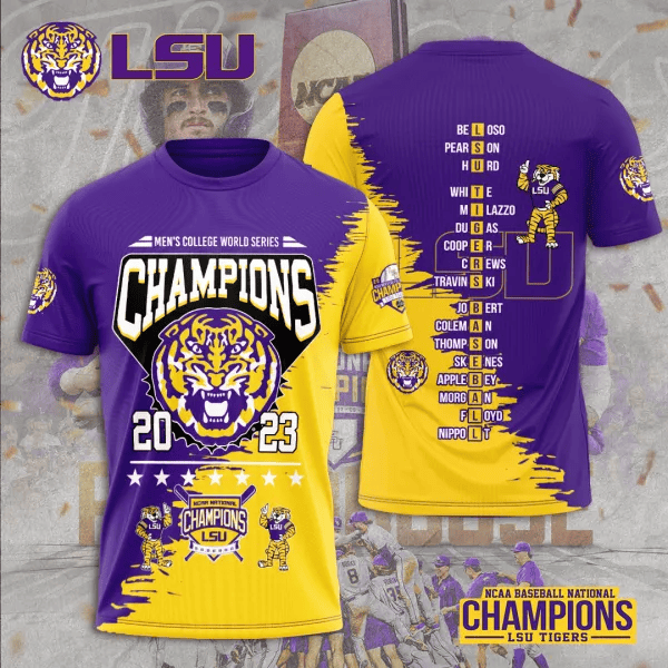 LSU Tigers Baseball 3D Apparels – TANTN1245