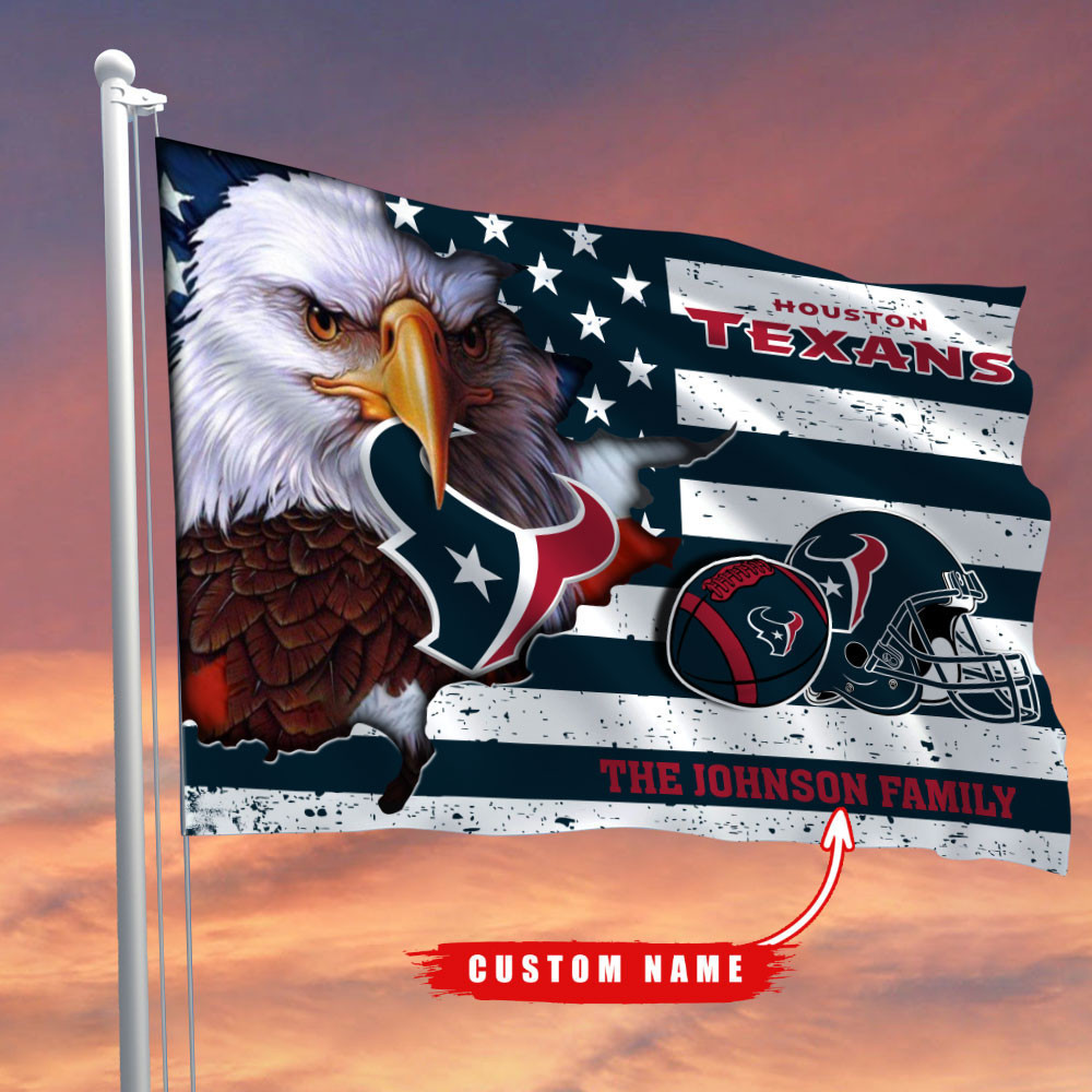 Houston Texans-Flag-Custom Name JH978