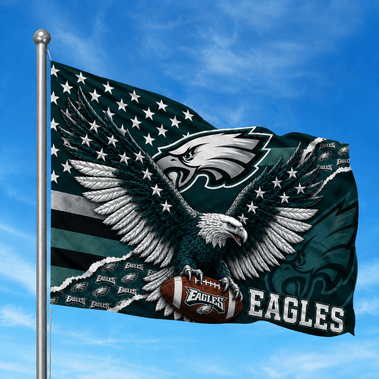 Philadelphia Eagles - Flag-Custom Name VA4263