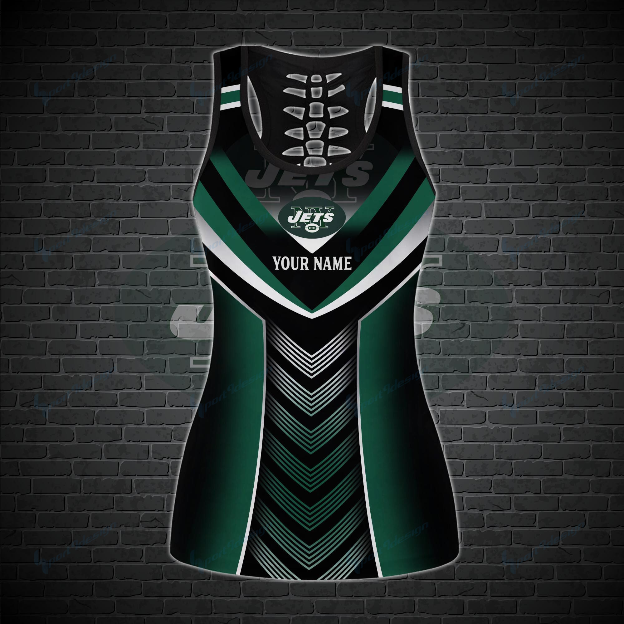 New York Jets Personalized Leggings And Tank Top BG23