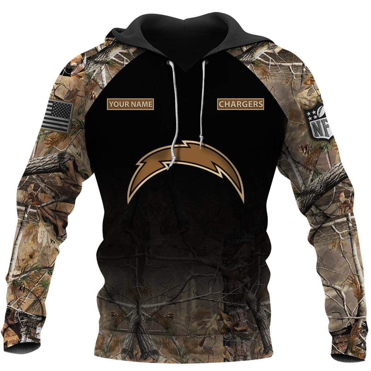 Los Angeles Chargers All Over Printed T-shirt Sweatshirt Hoodie Joggers AZHD018