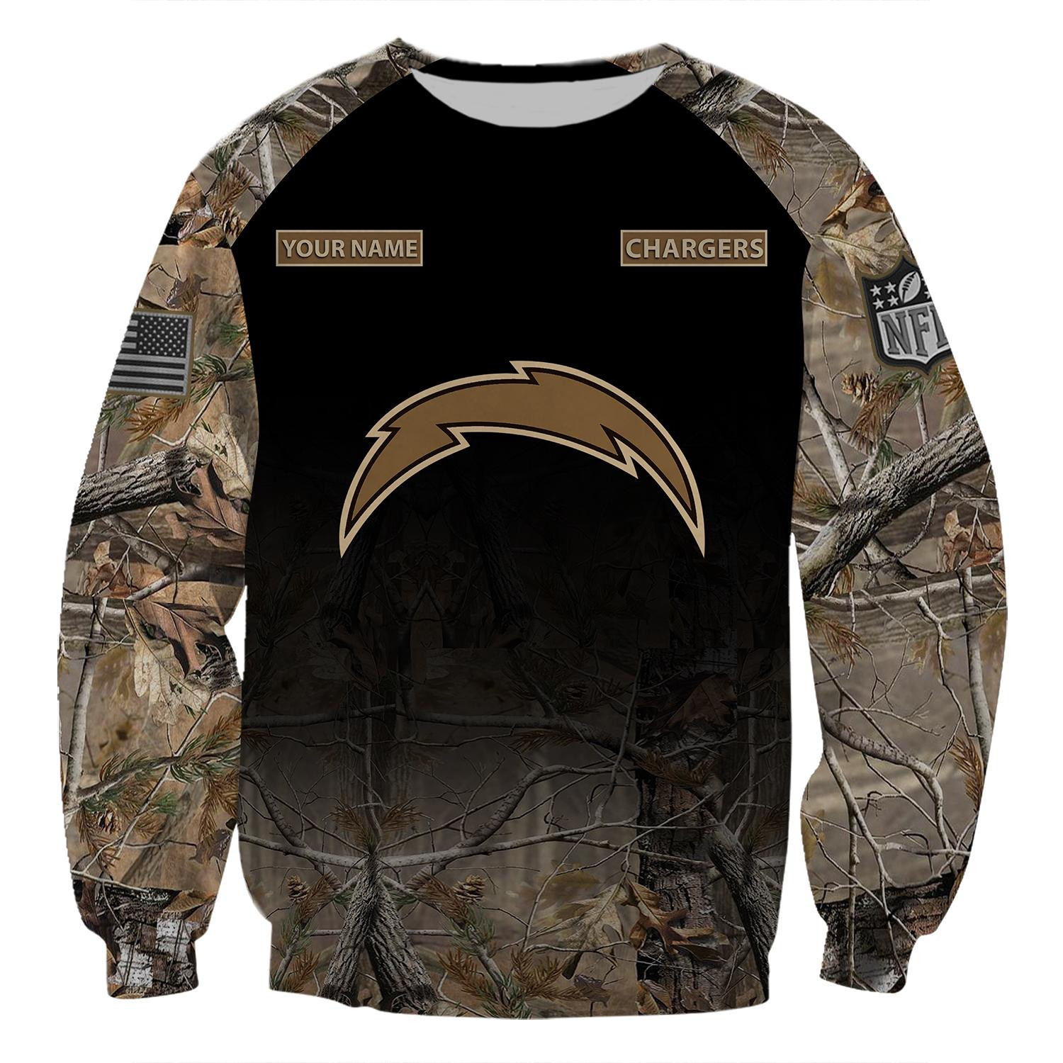 Los Angeles Chargers All Over Printed T-shirt Sweatshirt Hoodie Joggers AZHD018