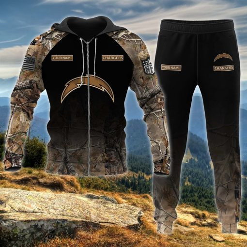 Los Angeles Chargers All Over Printed T-shirt Sweatshirt Hoodie Joggers AZHD018