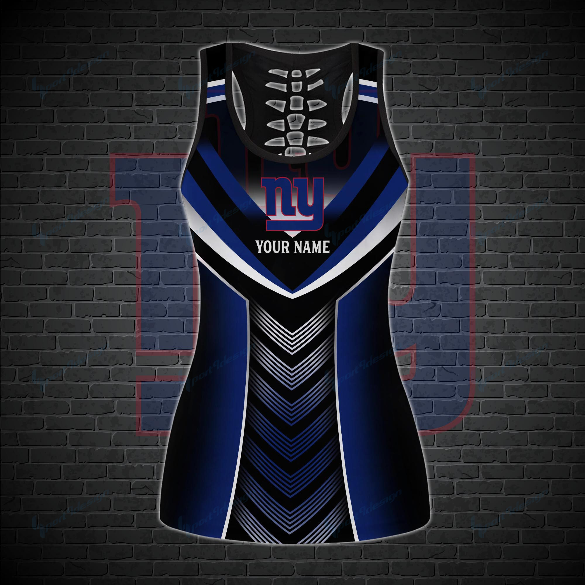 New York Giants Personalized Leggings And Tank Top BG22