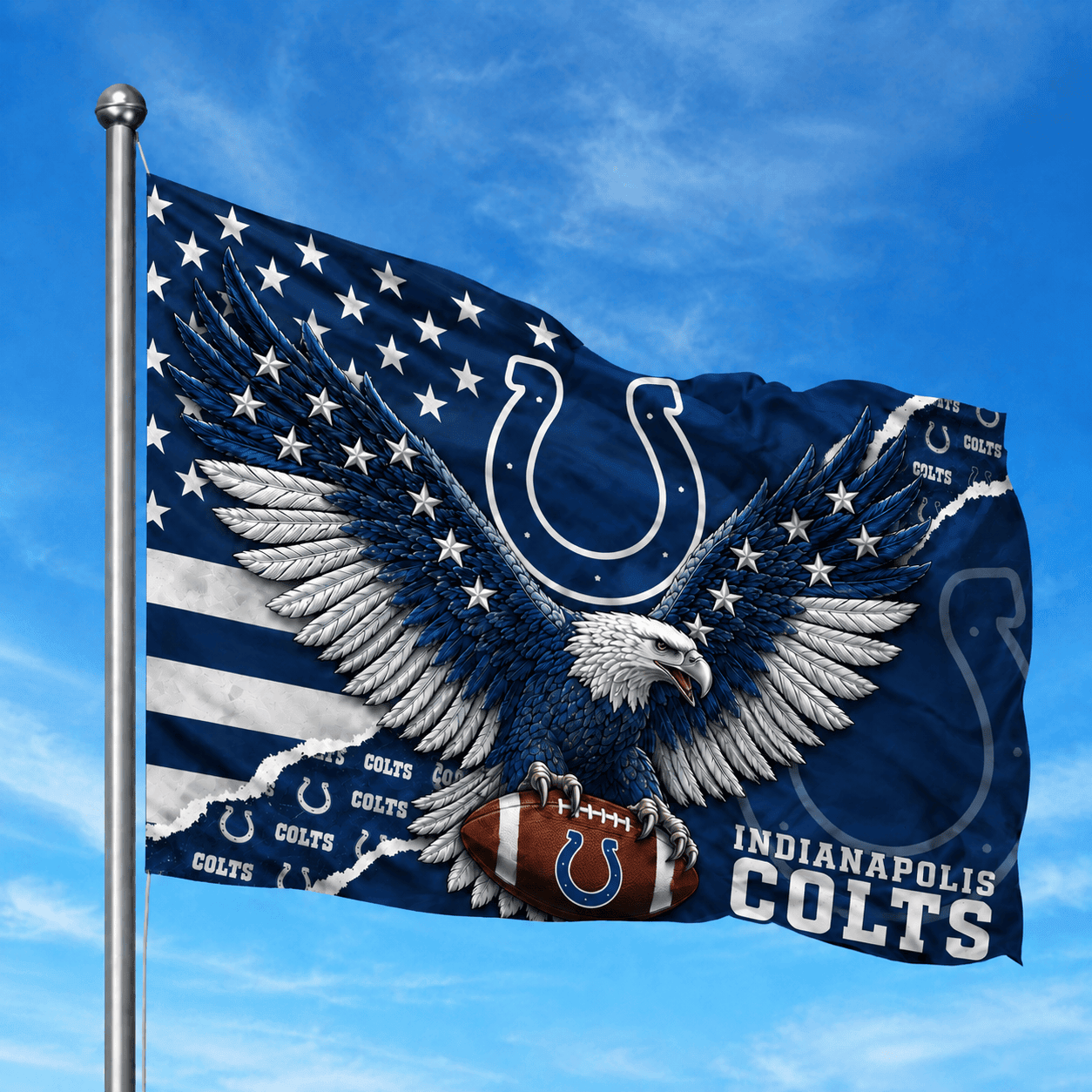 Indianapolis Colts-Flag-Custom Name VA4252