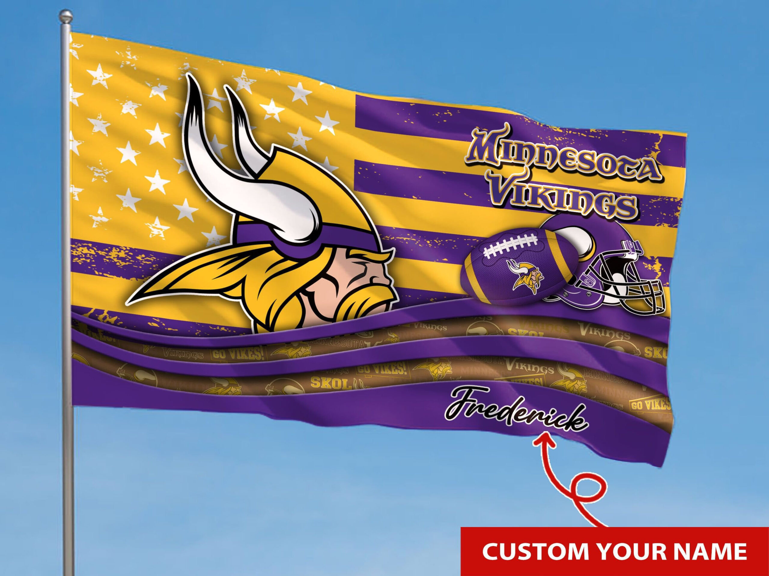 Minnesota Vikings Personalized Flag 19