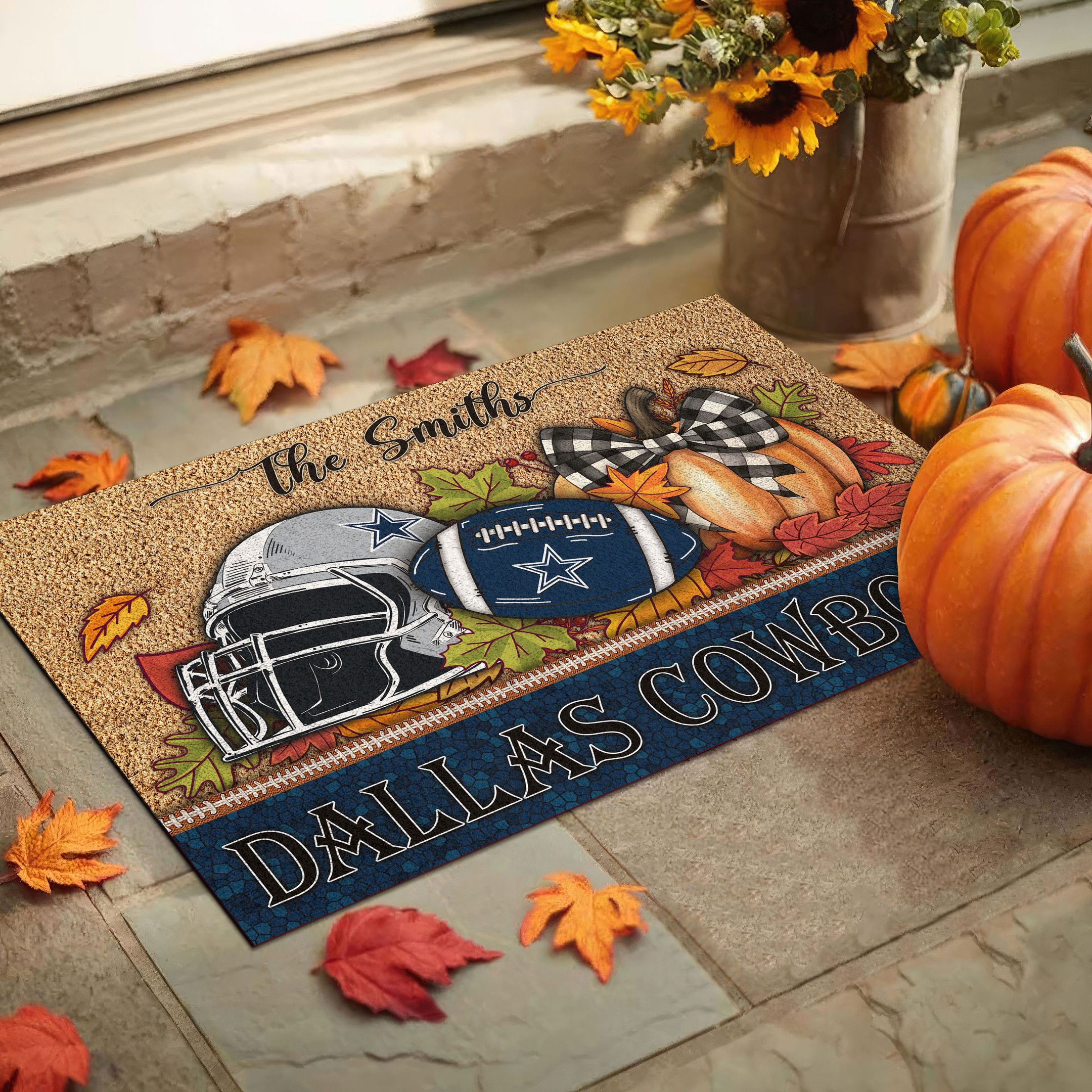 Dallas Cowboys Doormat Custom Your Family Name, Sport Doormat, Sport Gifts For Fan, Home Decorations EHIVM-60181