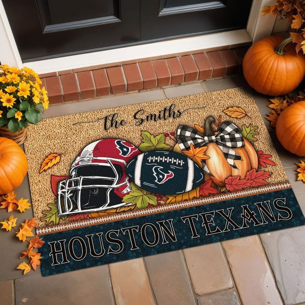 Houston Texans Doormat Custom Your Family Name BGDMM672