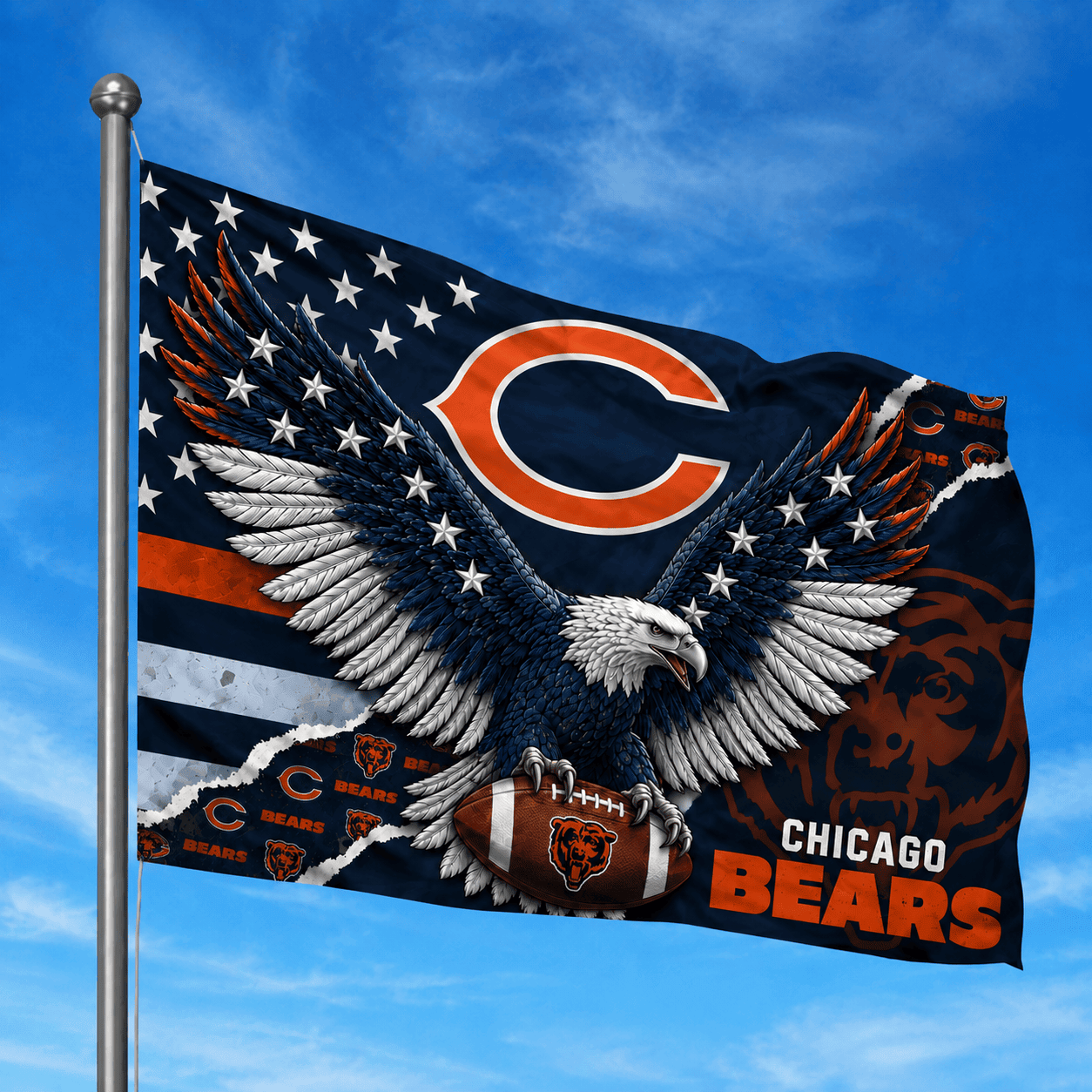 Chicago Bears - Flag-Custom Name VA4269