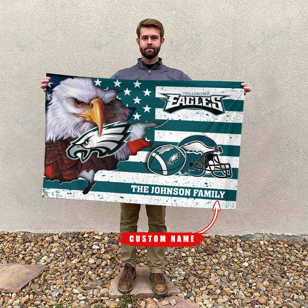 Philadelphia Eagles-Flag-Custom Name EAG820