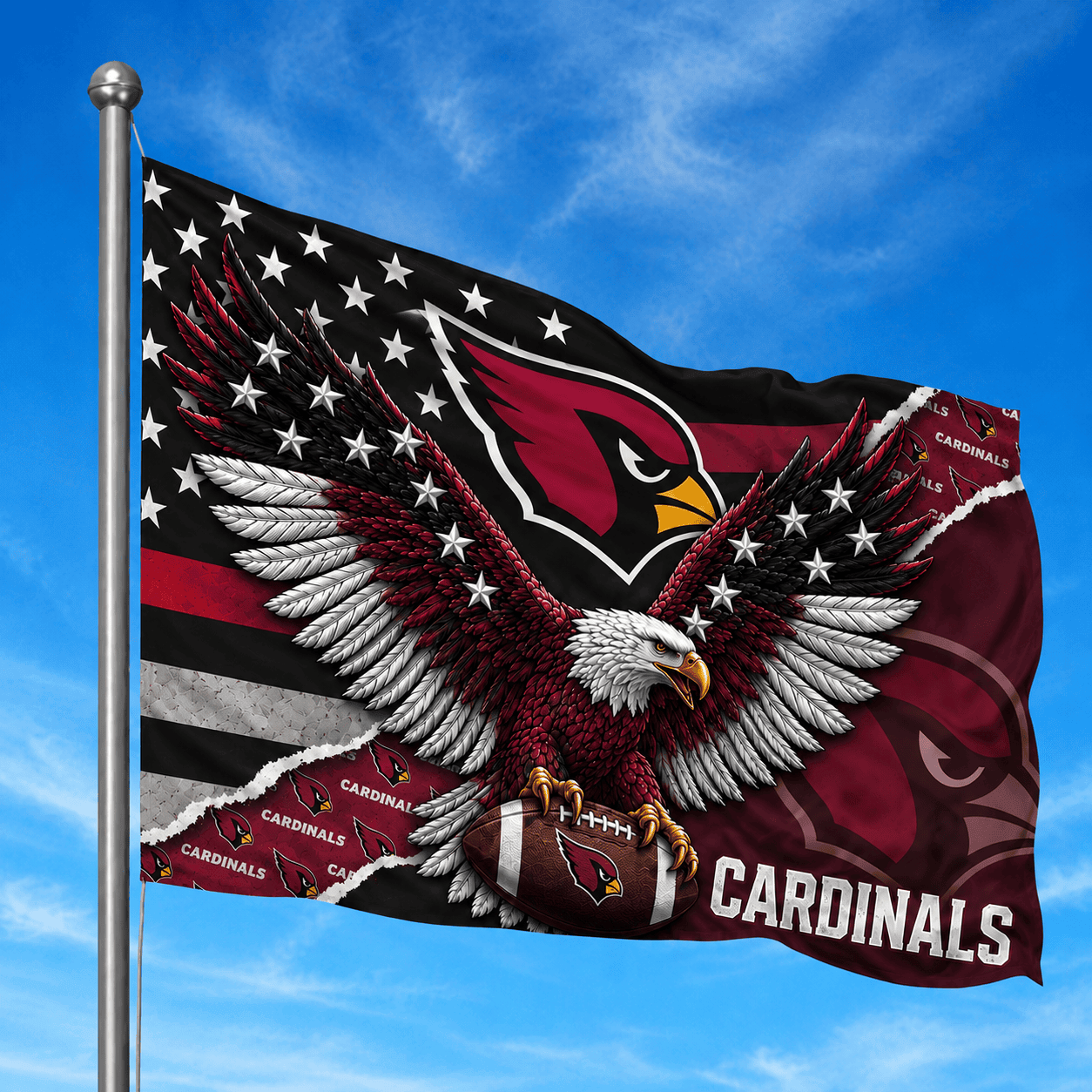 Arizona Cardinals - Flag-Custom Name VA4264