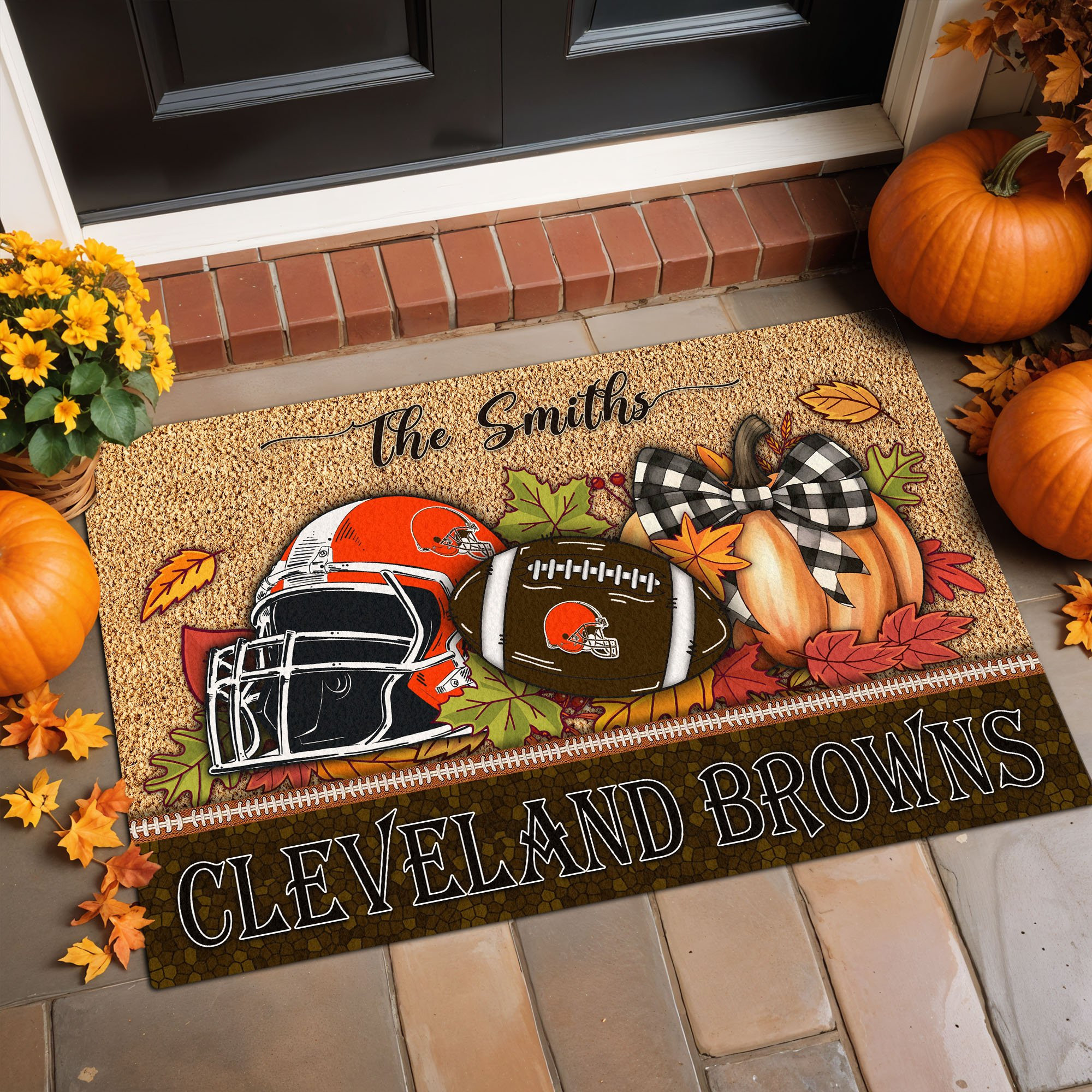 Cleveland Browns Doormat Custom Your Family Name BGDMM667