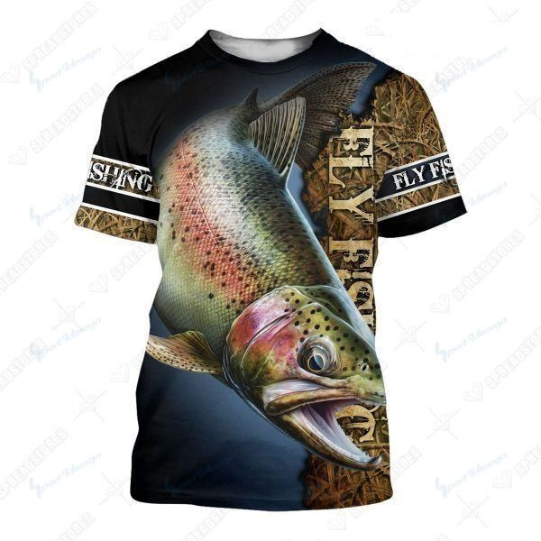Cool Fly Fishing Art 3D 1601 Hoodie Over Print 224