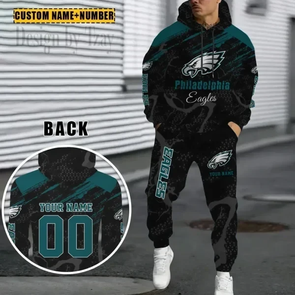 Philadelphia Eagles Combo Hoodie And Sweatpants Gift For Fan AZHD1075