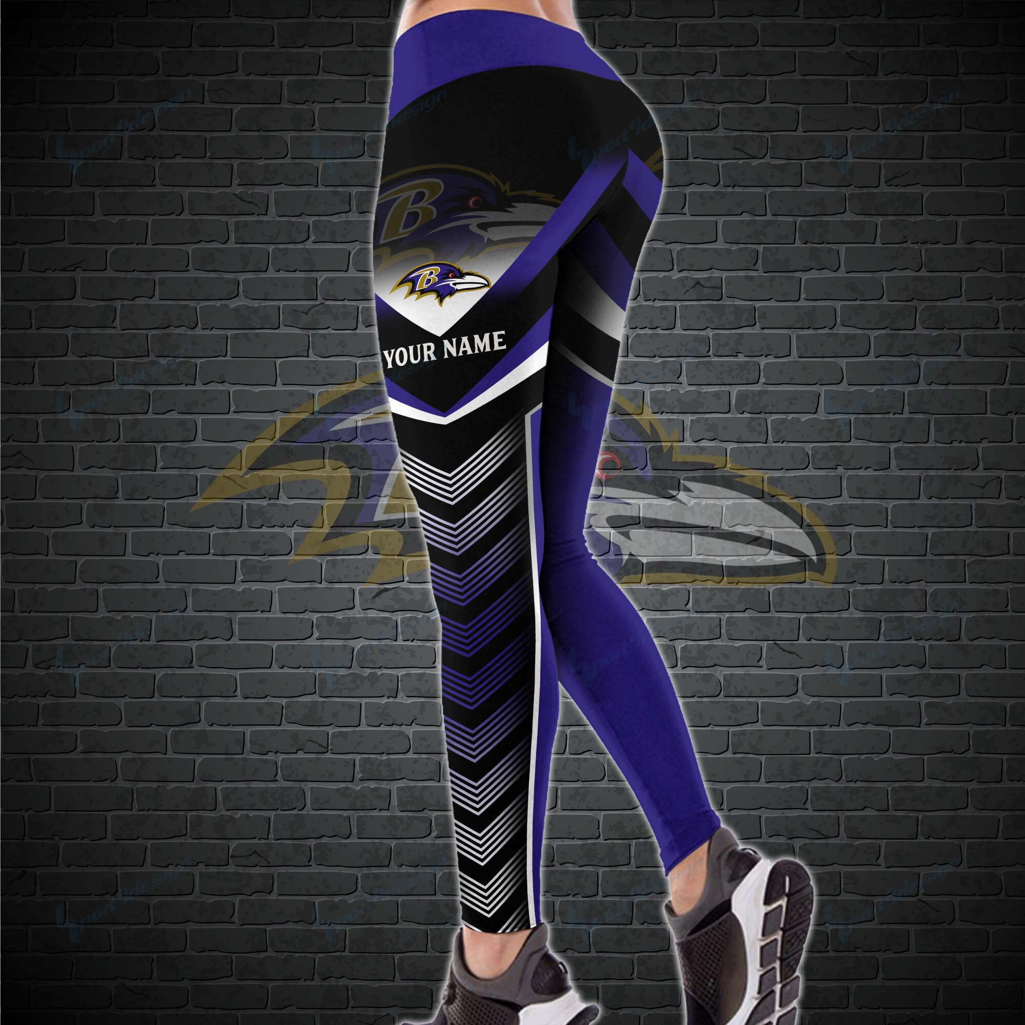 Baltimore Ravens Personalized Leggings And Tank Top BG03