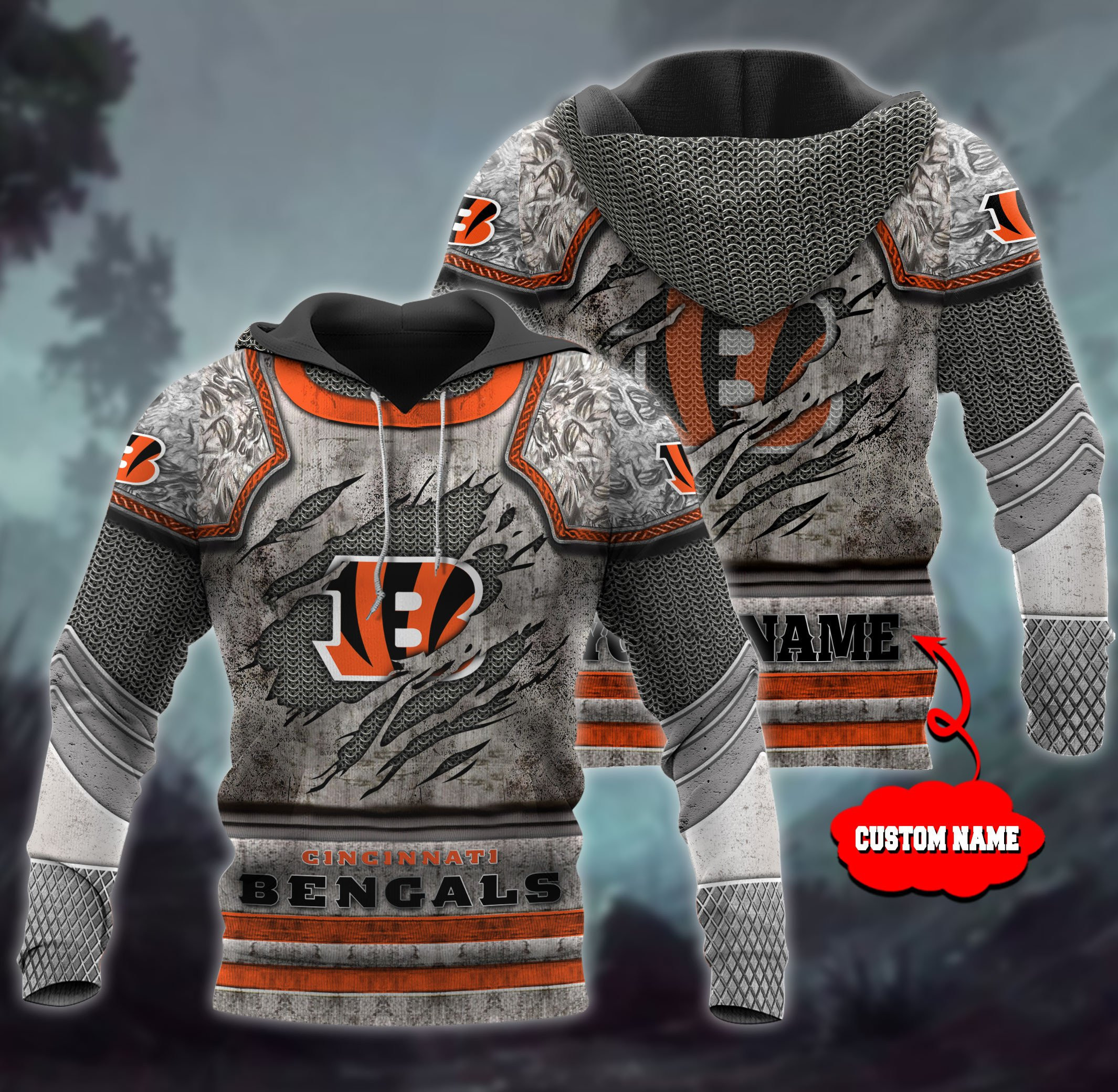 Cincinnati Bengals Personalized All Over Printed 597