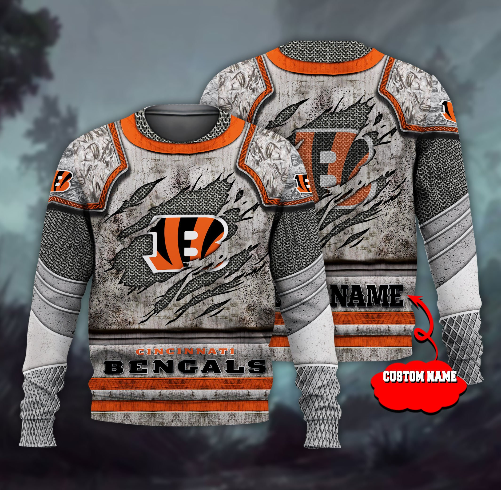 Cincinnati Bengals Personalized All Over Printed 597