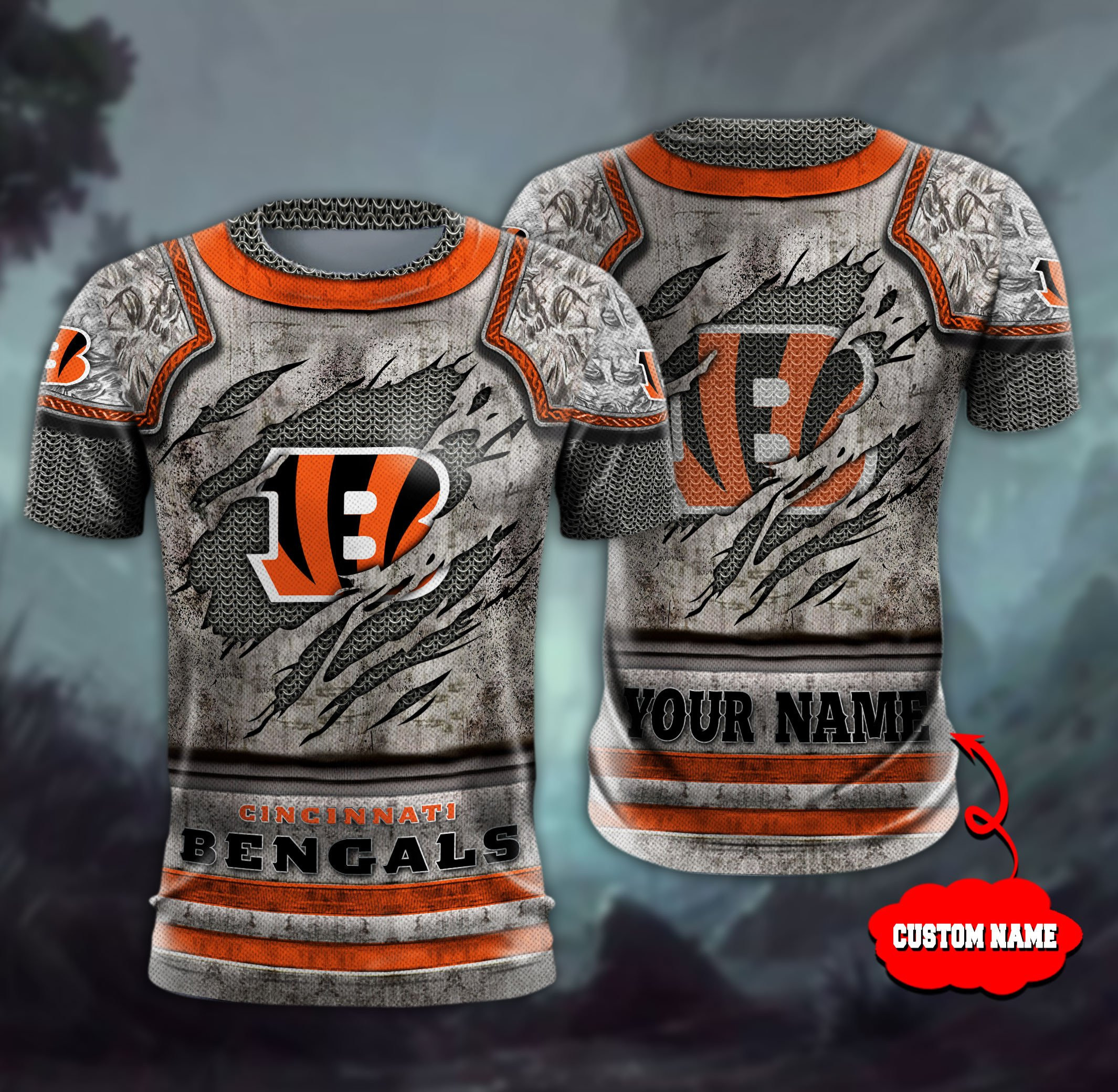 Cincinnati Bengals Personalized All Over Printed 597