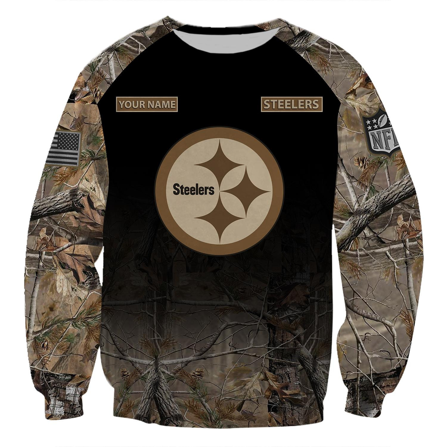 Pittsburgh Steelers All Over Printed T-shirt Sweatshirt Hoodie Joggers AZHD027
