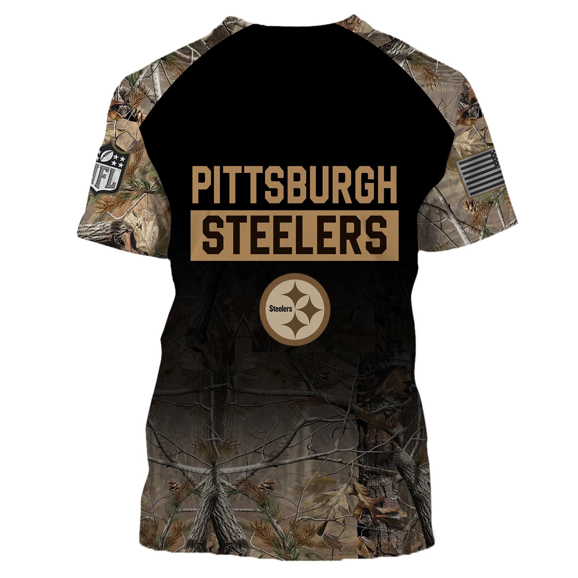 Pittsburgh Steelers All Over Printed T-shirt Sweatshirt Hoodie Joggers AZHD027