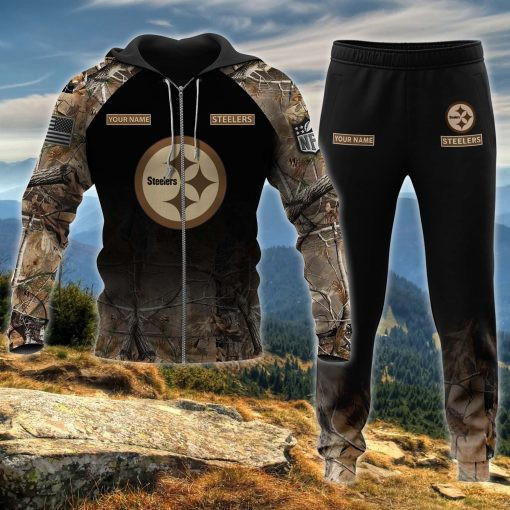 Pittsburgh Steelers All Over Printed T-shirt Sweatshirt Hoodie Joggers AZHD027