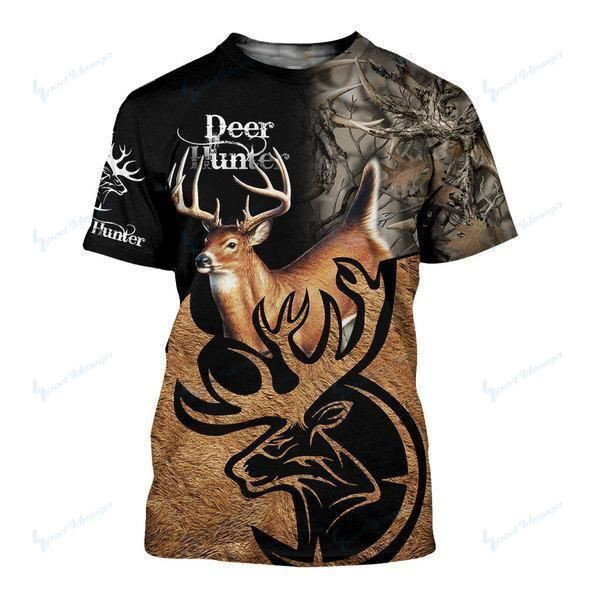 Caribou Camo Deer Hunting Hoodie T-Shirt Sweatshirt NM