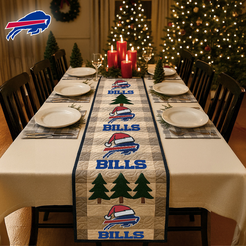 Buffalo Bills | Premium NFL Quilted Christmas Table Runner HI