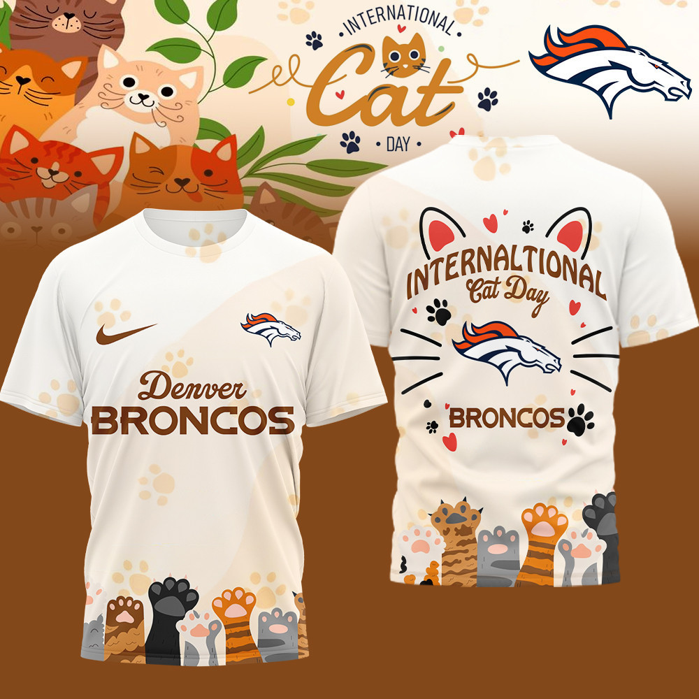 Denver Broncos | Premium NFL International Cat Day 3D Shirt HI