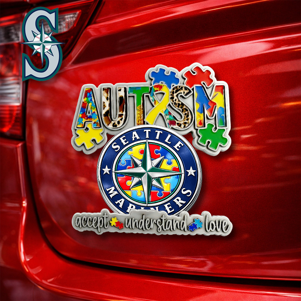 Seattle Mariners | Premium MLB Autism Awareness Car Name Badge HY