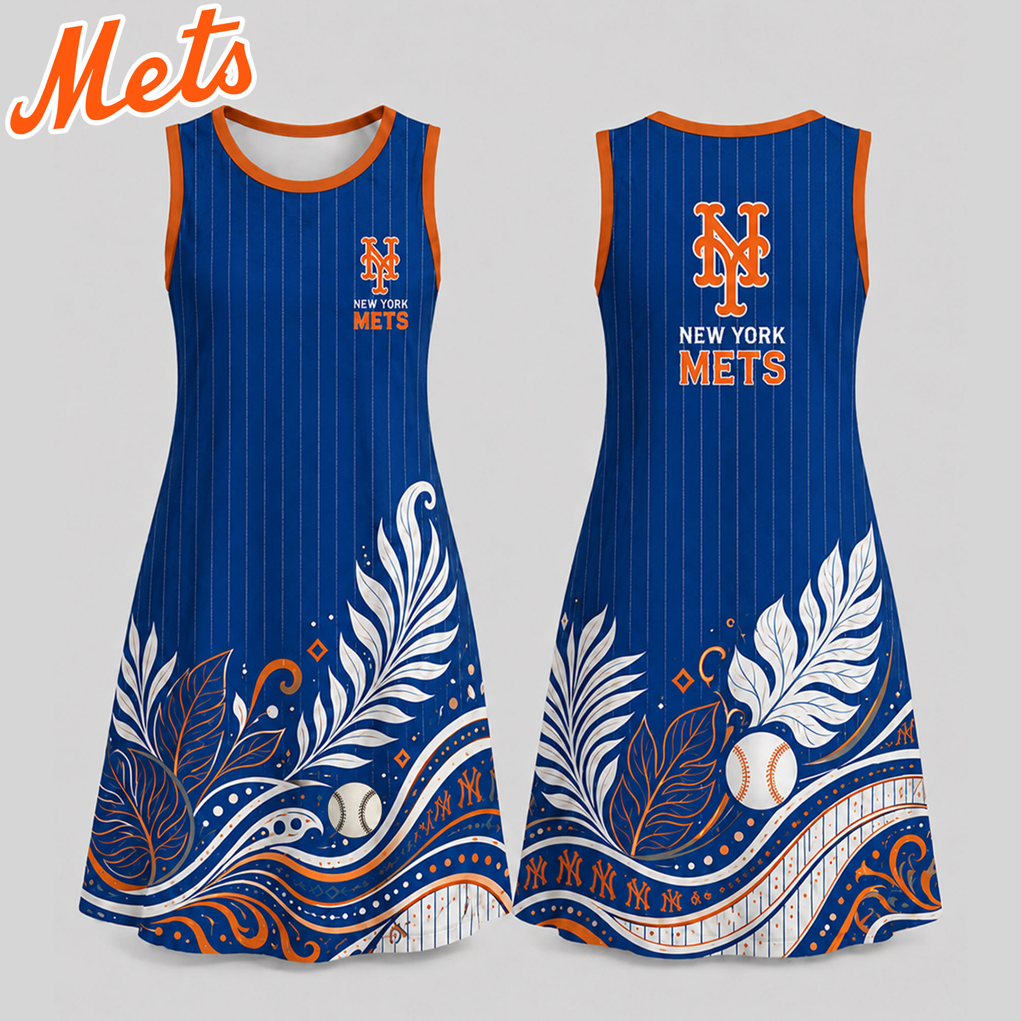 New York Mets | Premium MLB Floral Dress TD