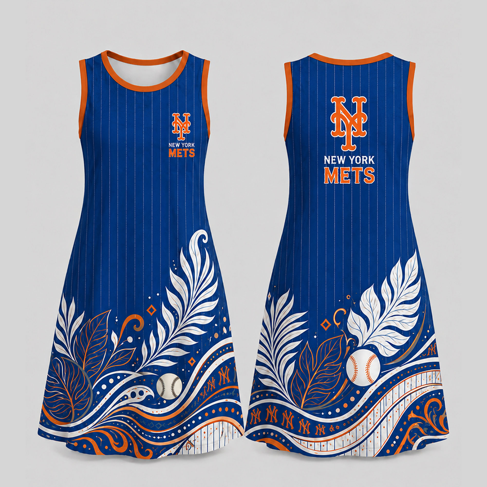 New York Mets | Premium MLB Floral Dress TD