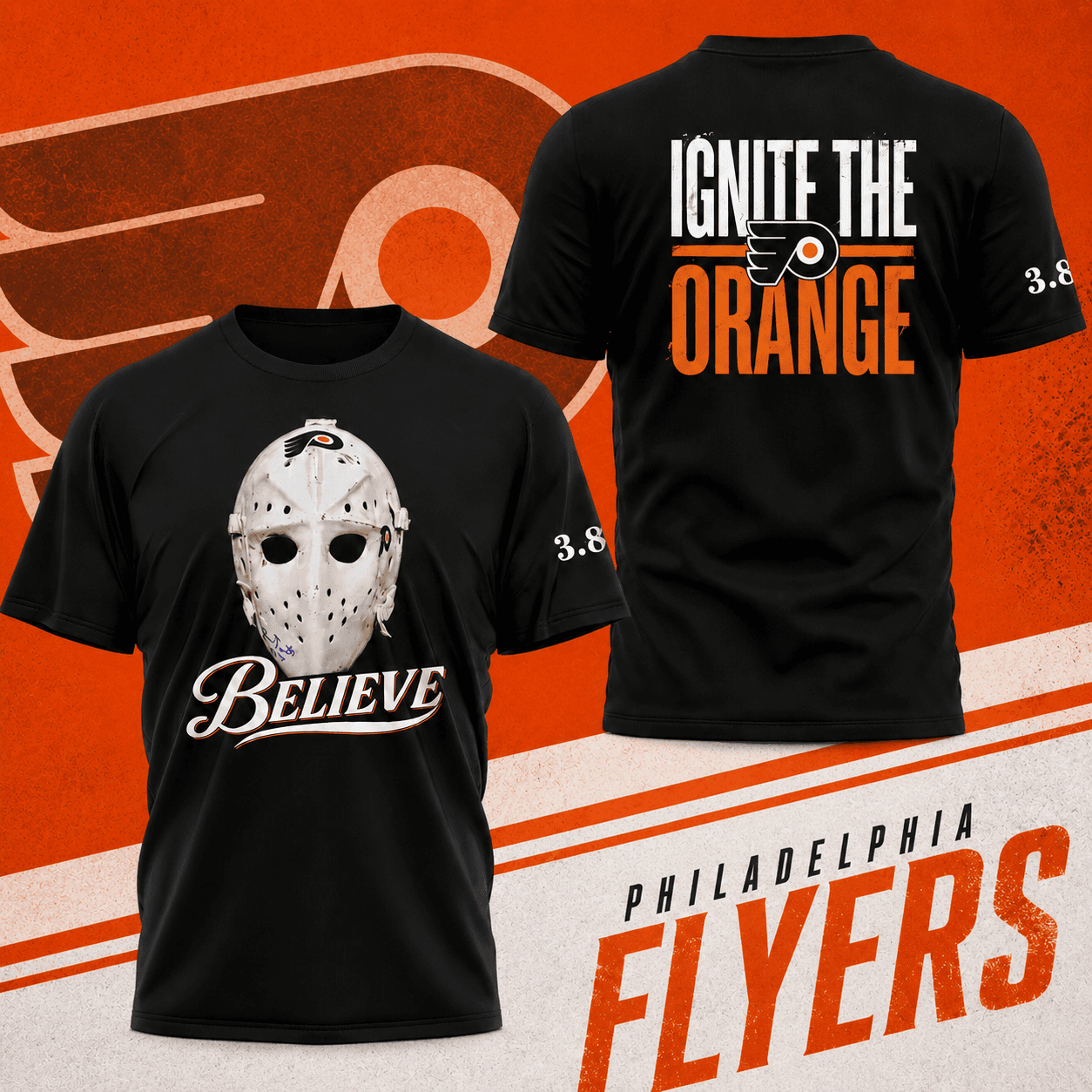 Philadelphia Flyers | Premium NHL Ignite The Orange 3D Shirt TD