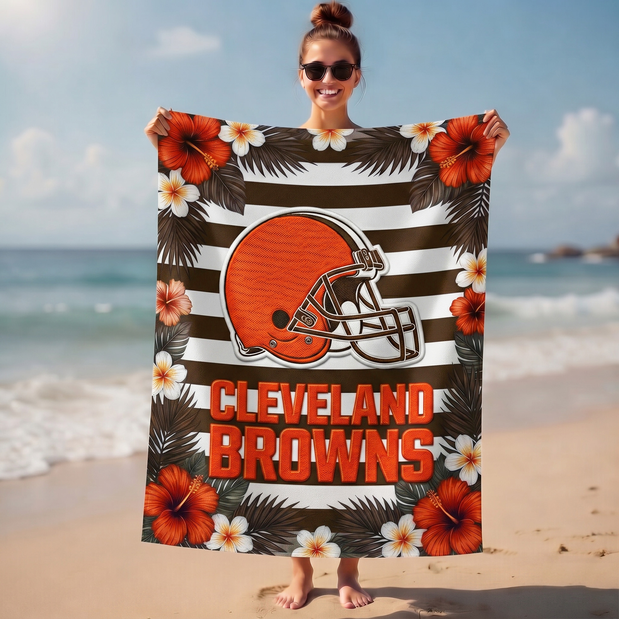Cleveland Browns | Premium NFL Tropical Beach Towel NY