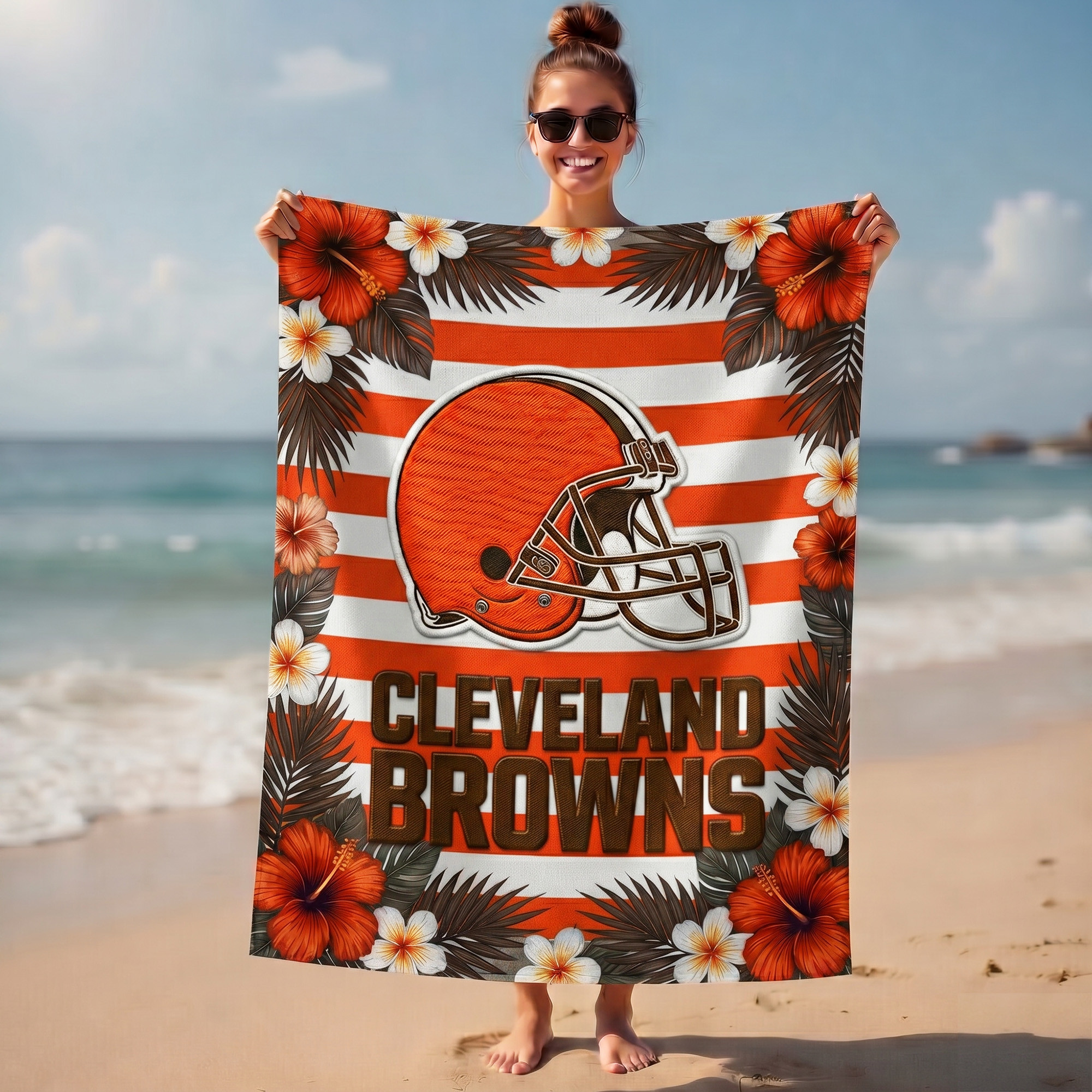 Cleveland Browns | Premium NFL Tropical Beach Towel NY