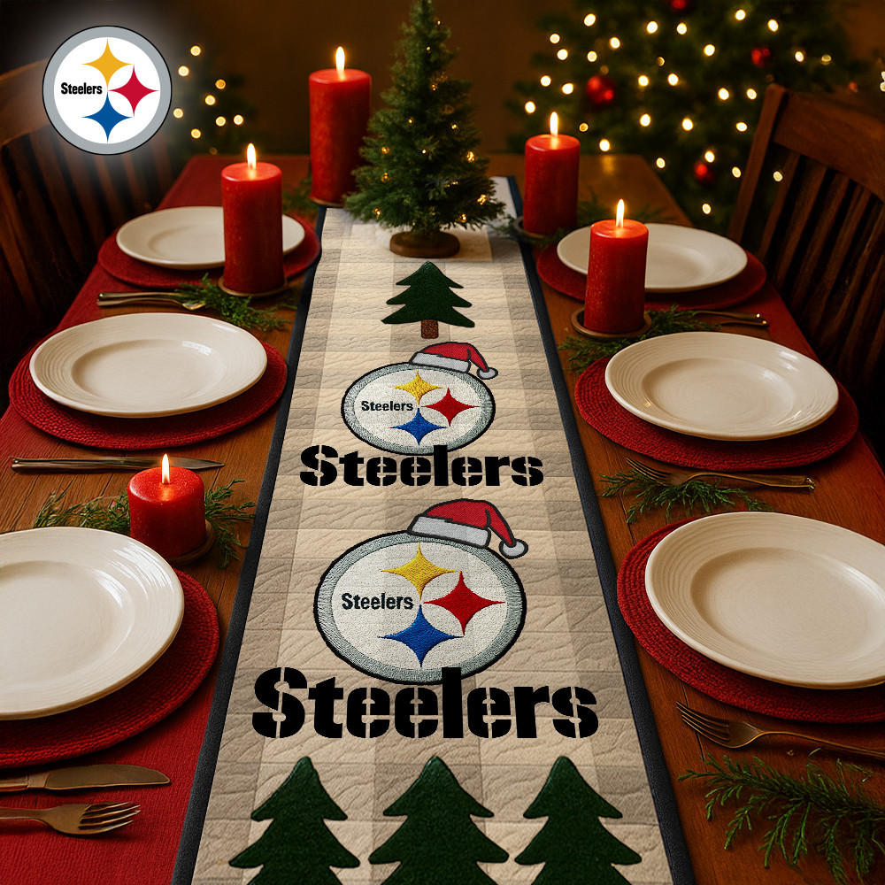 Pittsburgh Steelers | Premium NFL Quilted Christmas Table Runner HI