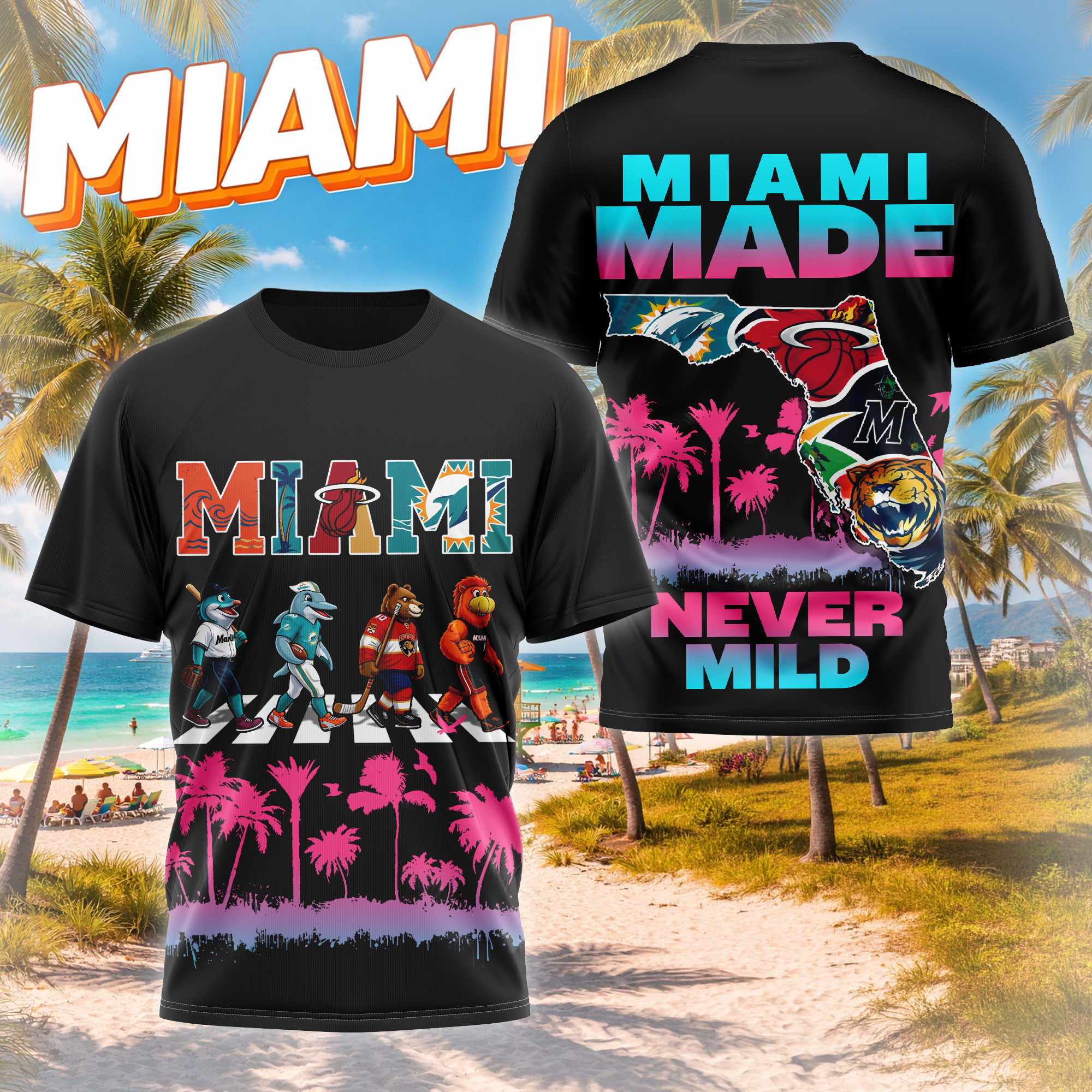 Miami | Premium MAM All Teams Legacy 3D Shirt NTH1