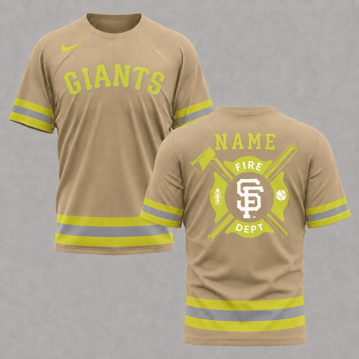 San Francisco Giants | MLB x Personalized Firefighters Hi-vis 3D Shirt