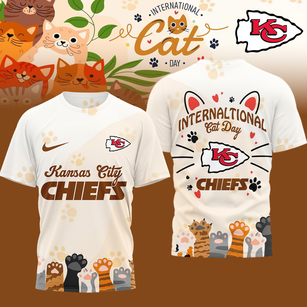 Kansas City Chiefs | Premium NFL International Cat Day 3D Shirt HI