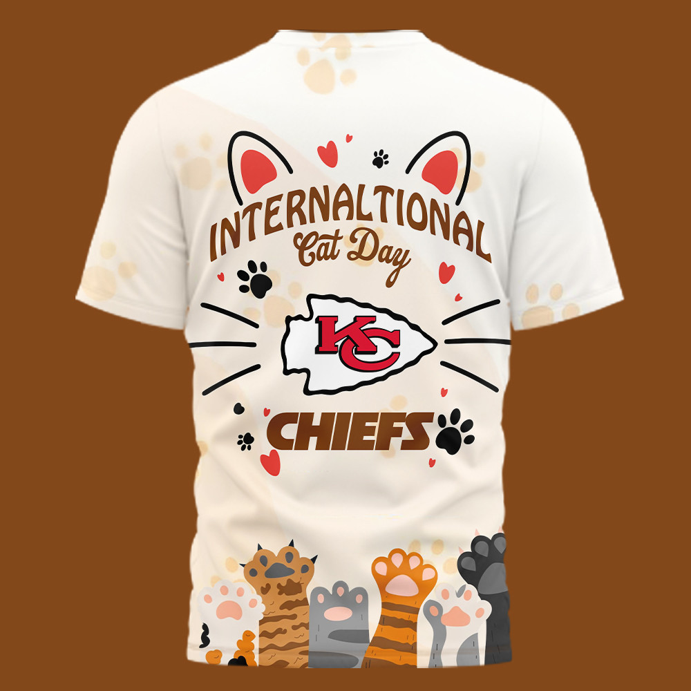 Kansas City Chiefs | Premium NFL International Cat Day 3D Shirt HI