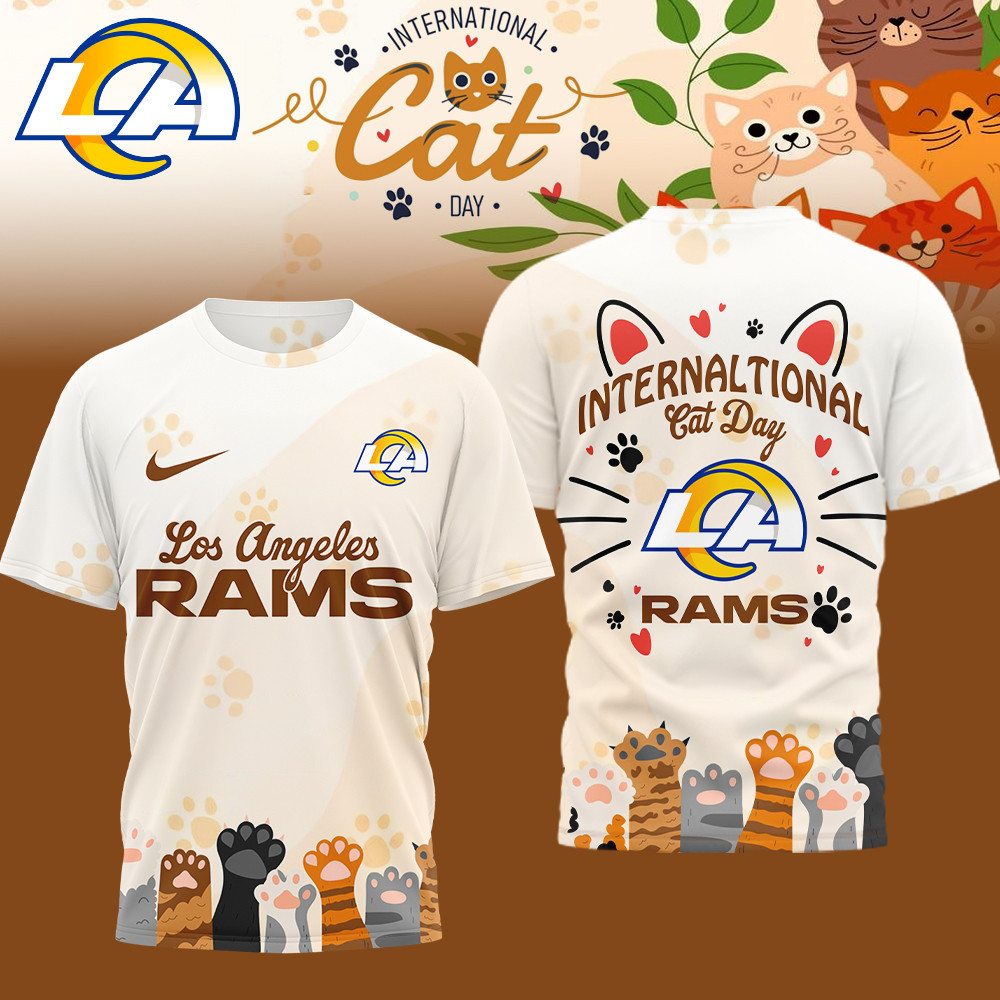 Los Angeles Rams | Premium NFL International Cat Day 3D Shirt HI