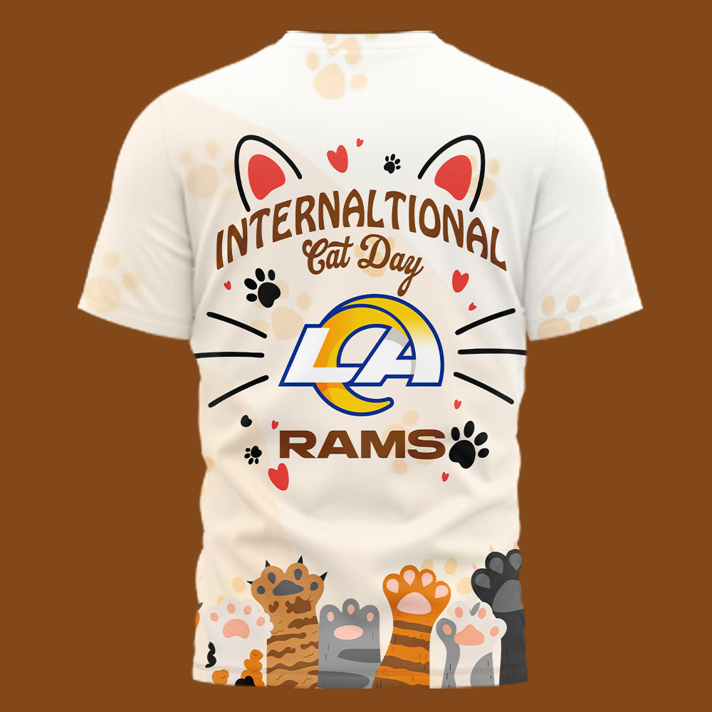 Los Angeles Rams | Premium NFL International Cat Day 3D Shirt HI