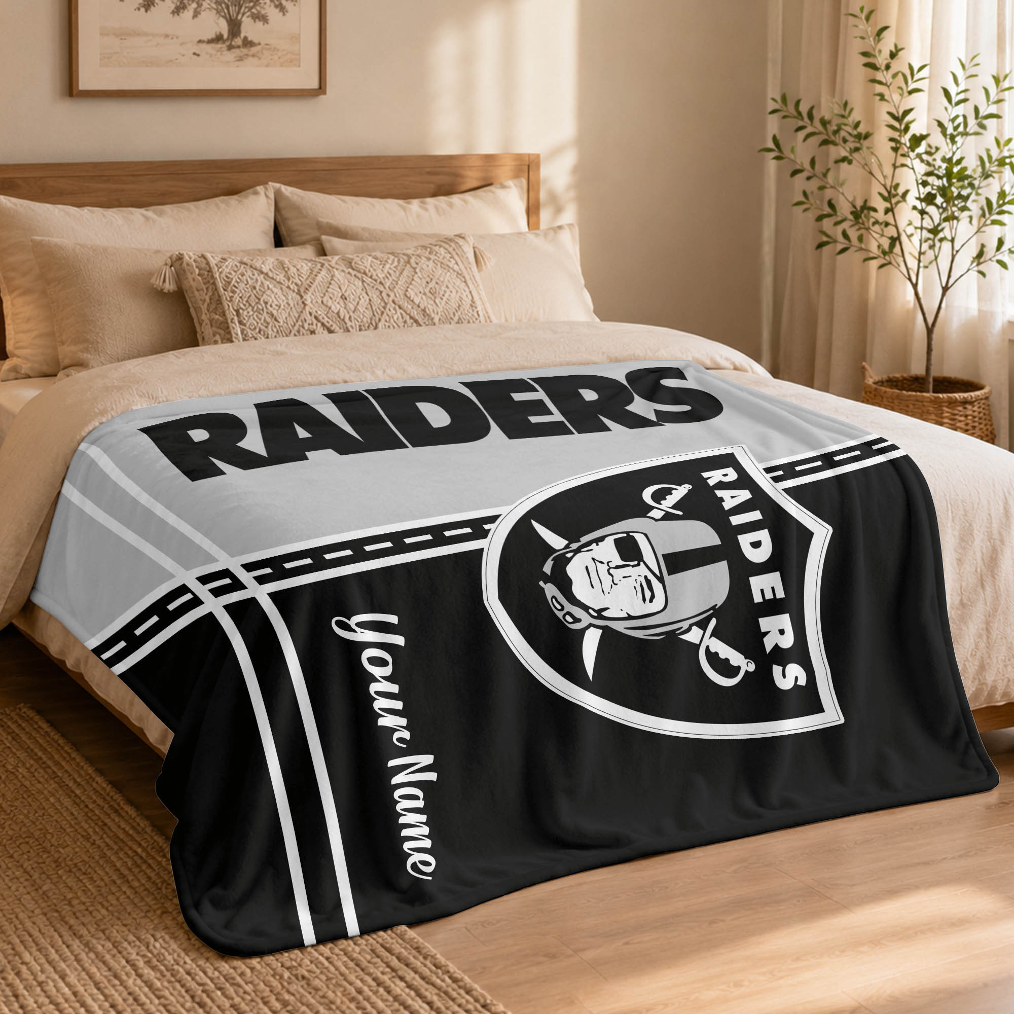 Las Vegas Raiders | Premium NFL My Name My Game Personalized Blanket NTH1