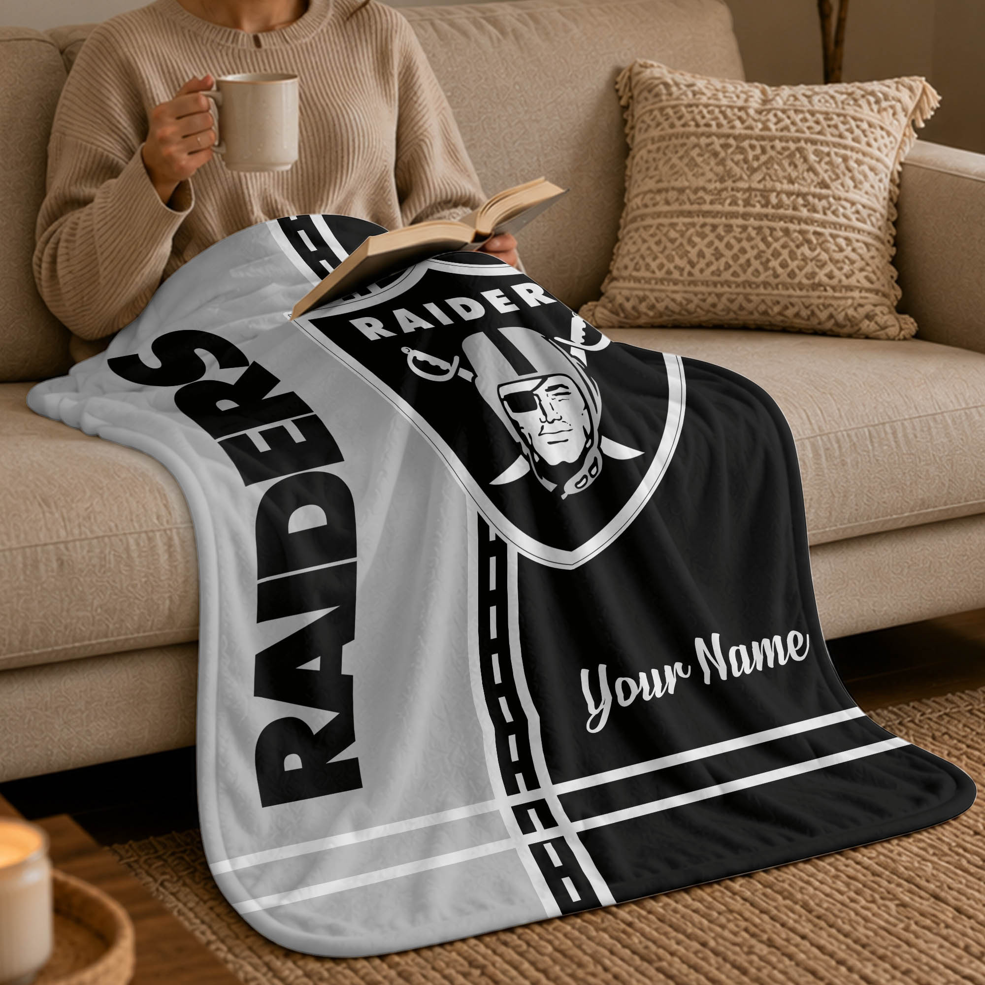 Las Vegas Raiders | Premium NFL My Name My Game Personalized Blanket NTH1