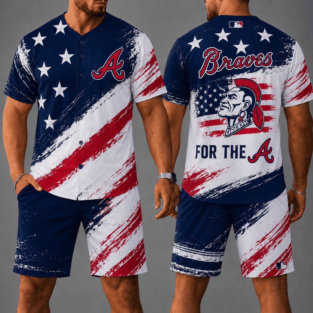 Atlanta Braves | Premium MLB Star Spirit Jersey Shorts Set