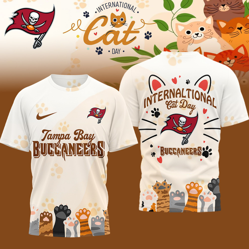 Tampa Bay Buccaneers | Premium NFL International Cat Day 3D Shirt HI